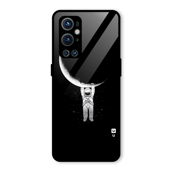 Hanging Astronaut Glass Back Case for OnePlus 9 Pro