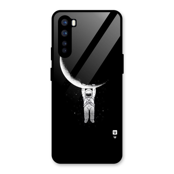 Hanging Astronaut Glass Back Case for OnePlus Nord