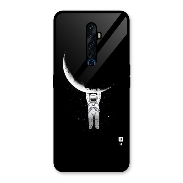 Hanging Astronaut Glass Back Case for Oppo Reno2 Z