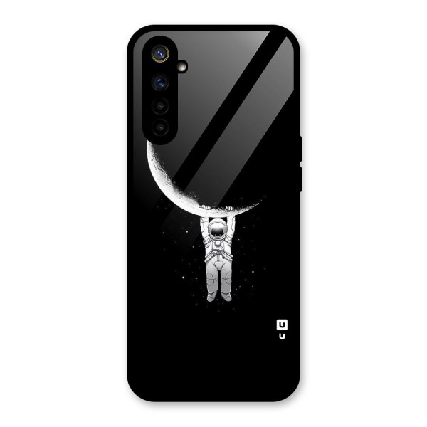 Hanging Astronaut Glass Back Case for Realme 6