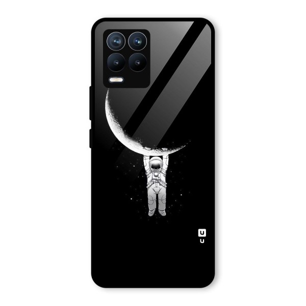 Hanging Astronaut Glass Back Case for Realme 8 Pro