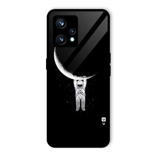 Hanging Astronaut Glass Back Case for Realme 9