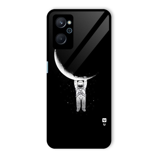 Hanging Astronaut Glass Back Case for Realme 9i