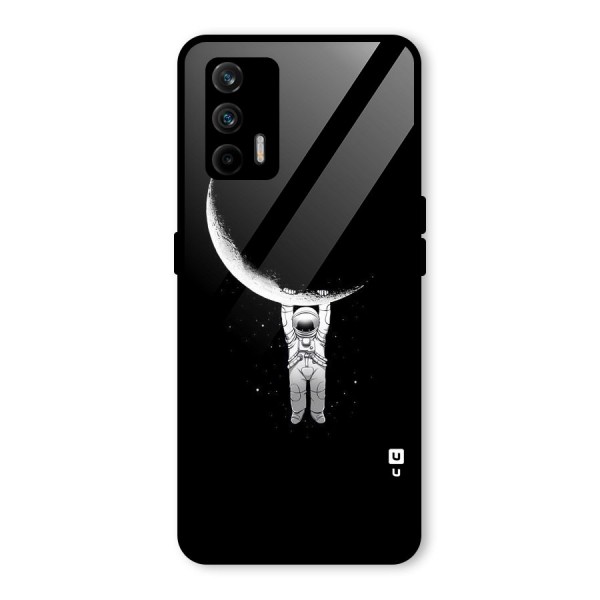 Hanging Astronaut Glass Back Case for Realme X7 Max