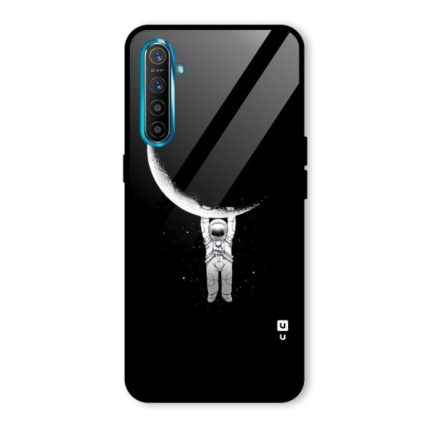 Hanging Astronaut Glass Back Case for Realme XT