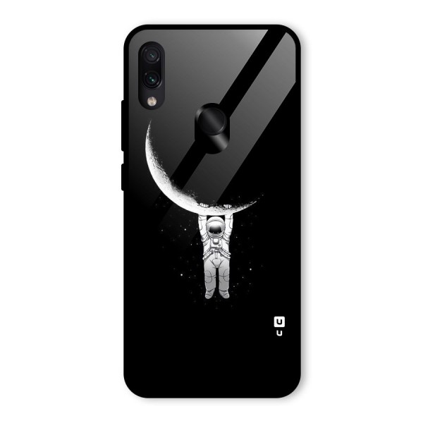 Hanging Astronaut Glass Back Case for Redmi Note 7