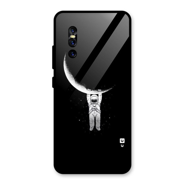 Hanging Astronaut Glass Back Case for Vivo V15 Pro