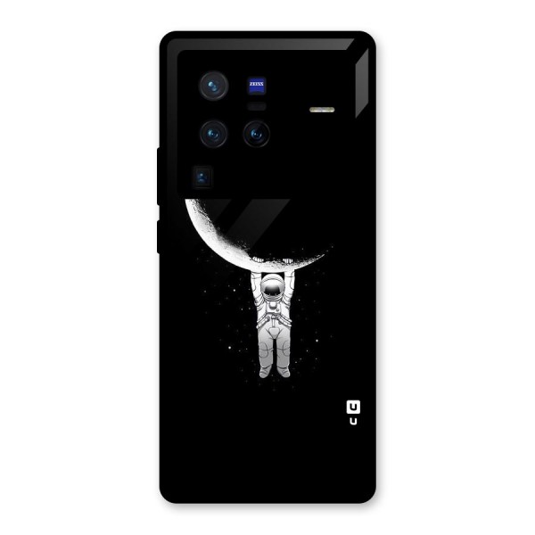 Hanging Astronaut Glass Back Case for Vivo X80 Pro