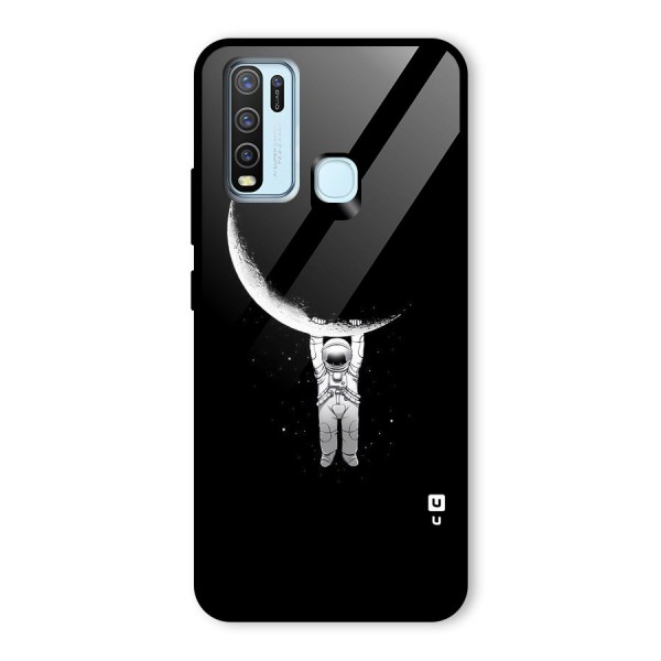 Hanging Astronaut Glass Back Case for Vivo Y50