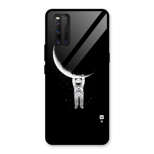 Hanging Astronaut Glass Back Case for Vivo iQOO 3