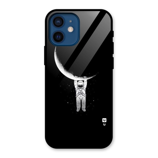 Hanging Astronaut Glass Back Case for iPhone 12 Mini