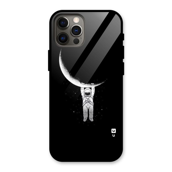 Hanging Astronaut Glass Back Case for iPhone 12 Pro