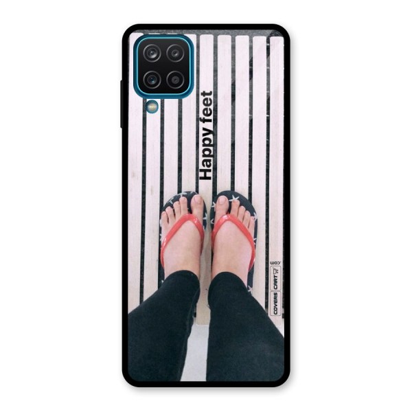 Happy Feet Glass Back Case for Galaxy A12