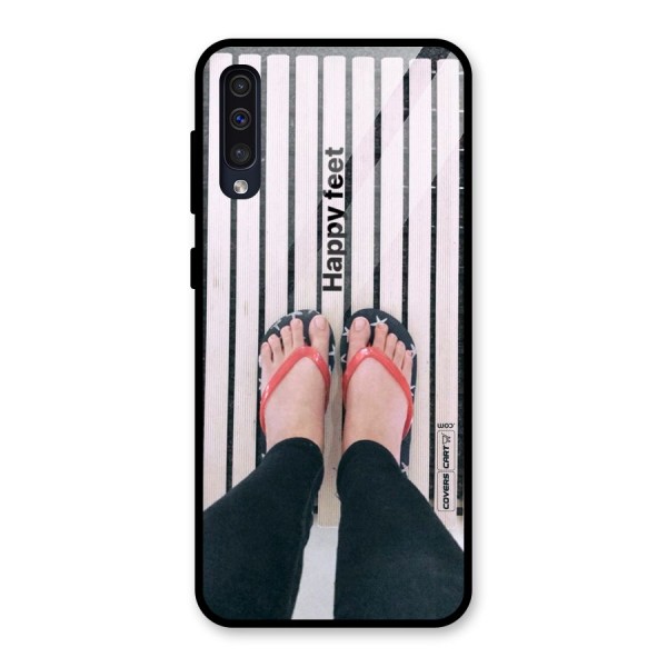 Happy Feet Glass Back Case for Galaxy A50s