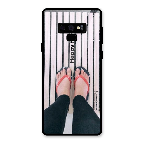 Happy Feet Glass Back Case for Galaxy Note 9