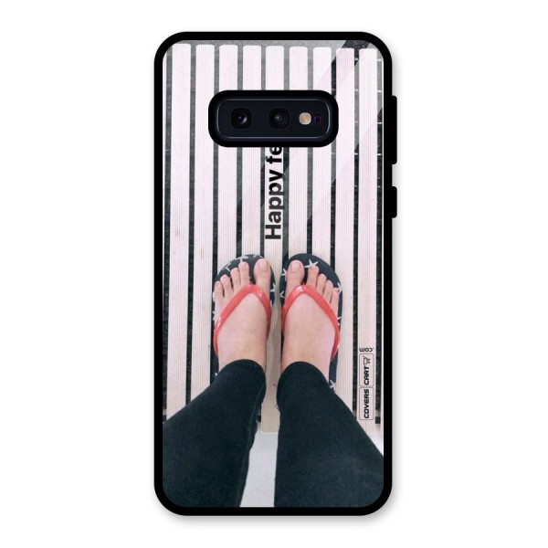 Happy Feet Glass Back Case for Galaxy S10e