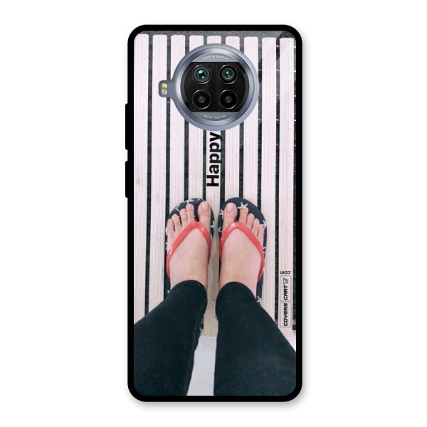 Happy Feet Glass Back Case for Mi 10i