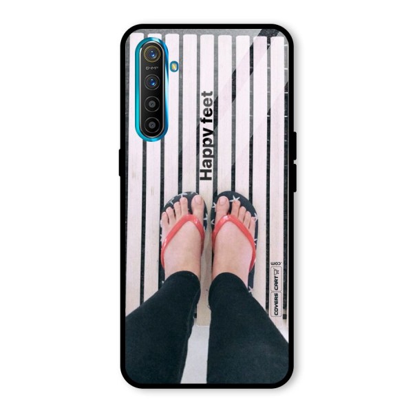 Happy Feet Glass Back Case for Realme XT