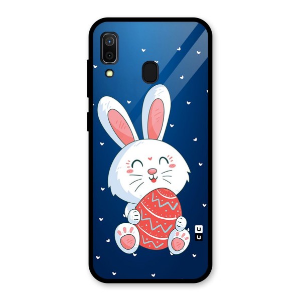 Happy Festive Bunny Glass Back Case for Galaxy A30