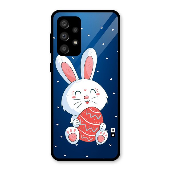 Happy Festive Bunny Glass Back Case for Galaxy A32