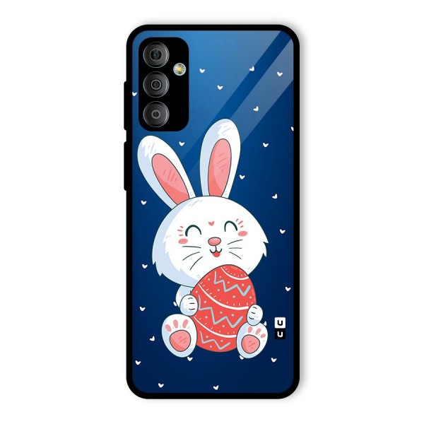 Happy Festive Bunny Glass Back Case for Galaxy F23