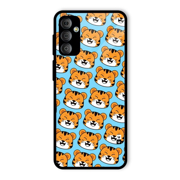 Happy Kitten Pattern Glass Back Case for Galaxy F23