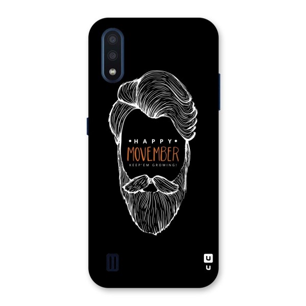 Happy Movember Black Back Case for Galaxy M01