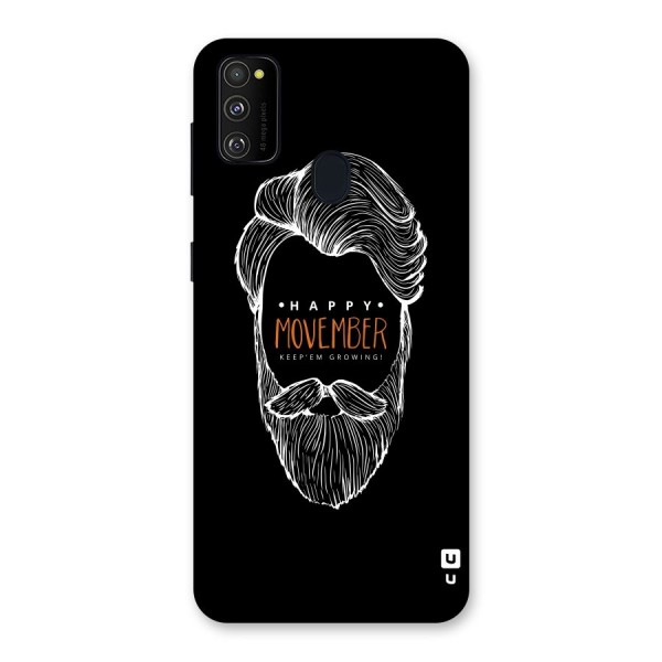 Happy Movember Black Back Case for Galaxy M21