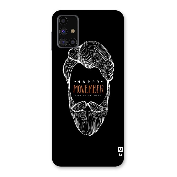 Happy Movember Black Back Case for Galaxy M31s