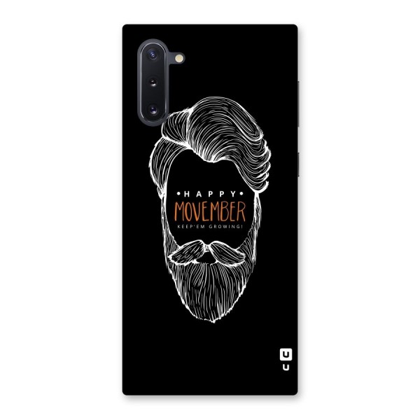 Happy Movember Black Back Case for Galaxy Note 10