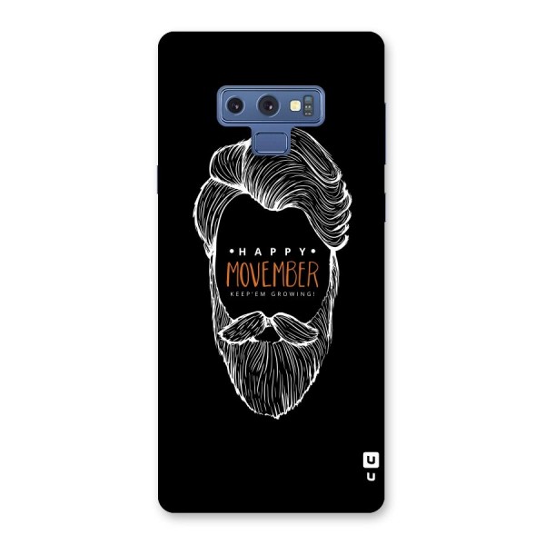 Happy Movember Black Back Case for Galaxy Note 9