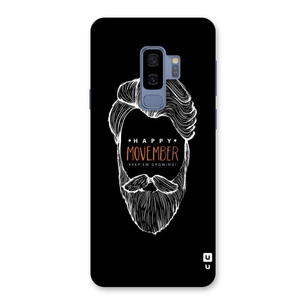 Happy Movember Black Back Case for Galaxy S9 Plus