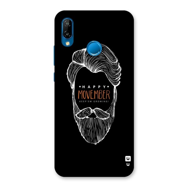 Happy Movember Black Back Case for Huawei P20 Lite