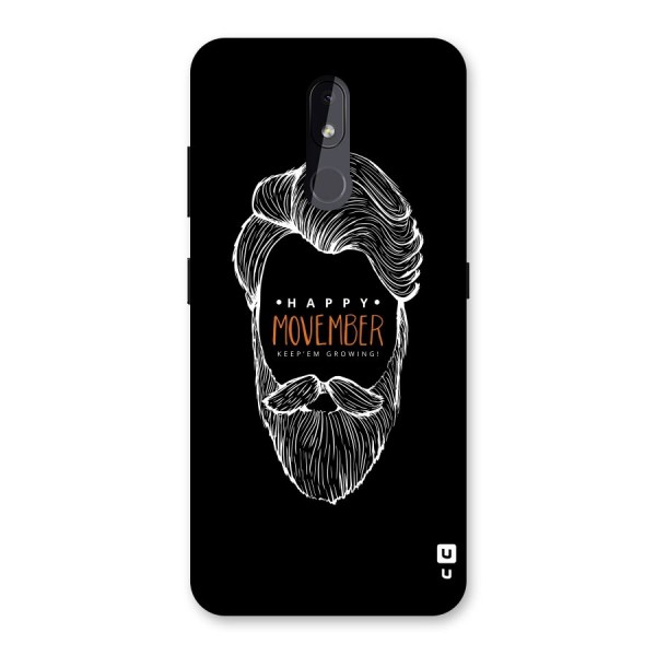 Happy Movember Black Back Case for Nokia 3.2