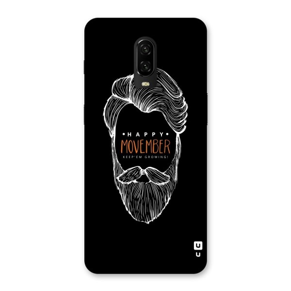 Happy Movember Black Back Case for OnePlus 6T