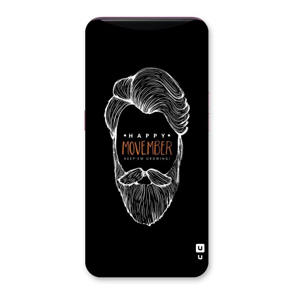 Happy Movember Black Back Case for Oppo Find X