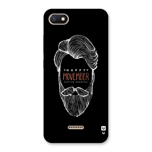 Happy Movember Black Back Case for Redmi 6A