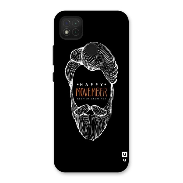 Happy Movember Black Back Case for Redmi 9C