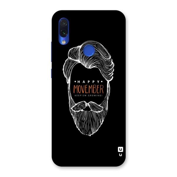 Happy Movember Black Back Case for Redmi Note 7