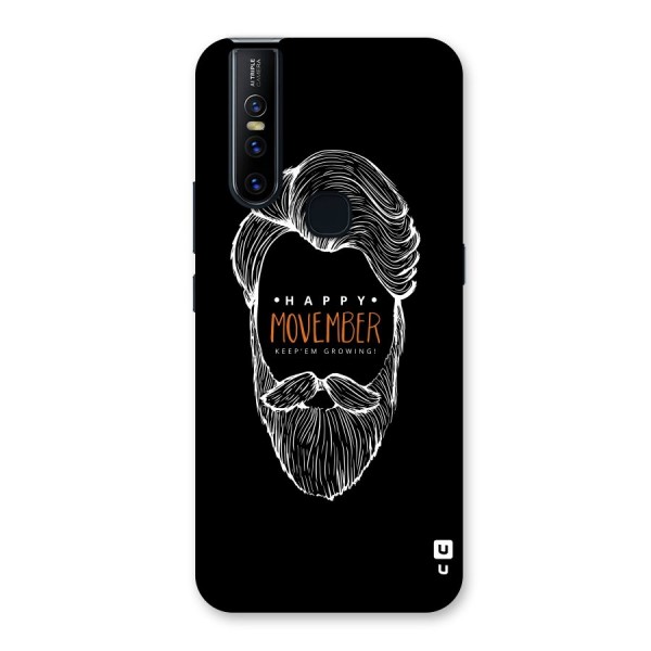 Happy Movember Black Back Case for Vivo V15