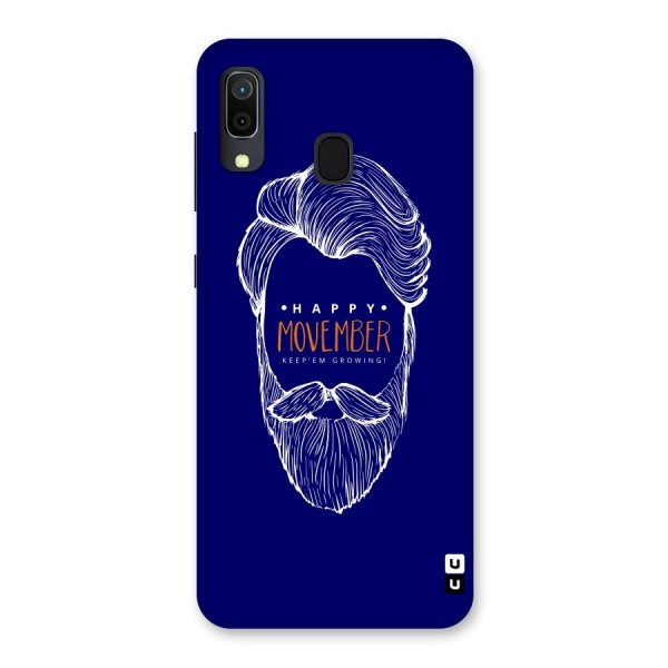 Happy Movember Blue Back Case for Galaxy A20