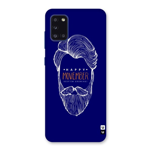 Happy Movember Blue Back Case for Galaxy A31