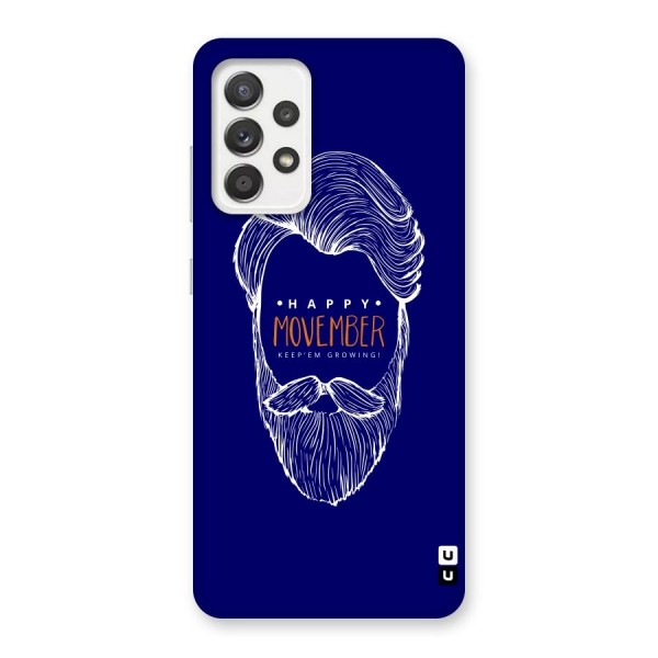 Happy Movember Blue Back Case for Galaxy A52