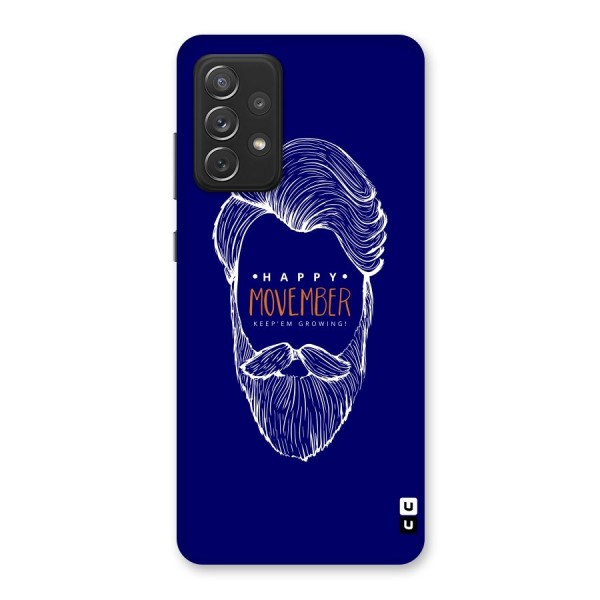 Happy Movember Blue Back Case for Galaxy A72