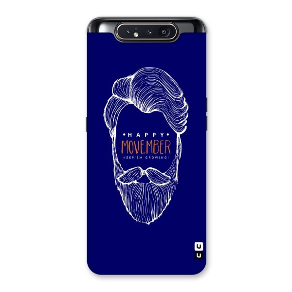 Happy Movember Blue Back Case for Galaxy A80