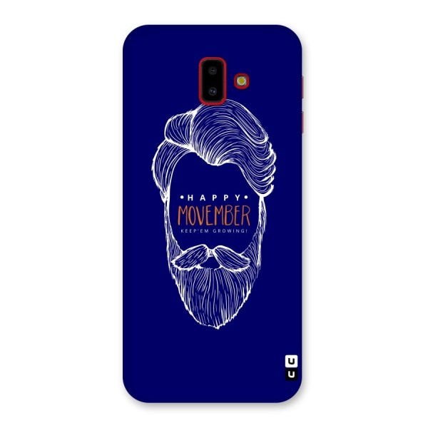 Happy Movember Blue Back Case for Galaxy J6 Plus