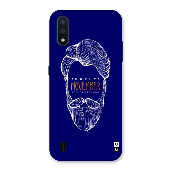 Happy Movember Blue Back Case for Galaxy M01