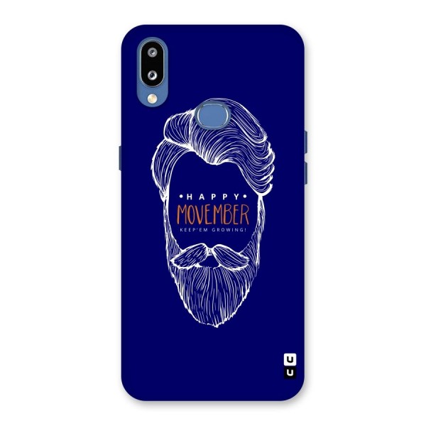 Happy Movember Blue Back Case for Galaxy M01s