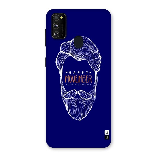 Happy Movember Blue Back Case for Galaxy M21