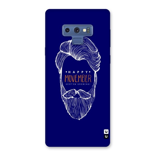 Happy Movember Blue Back Case for Galaxy Note 9